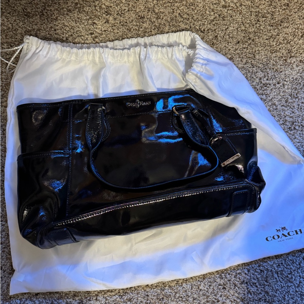 Cole Haan Glossy Black Shoulder Bag
